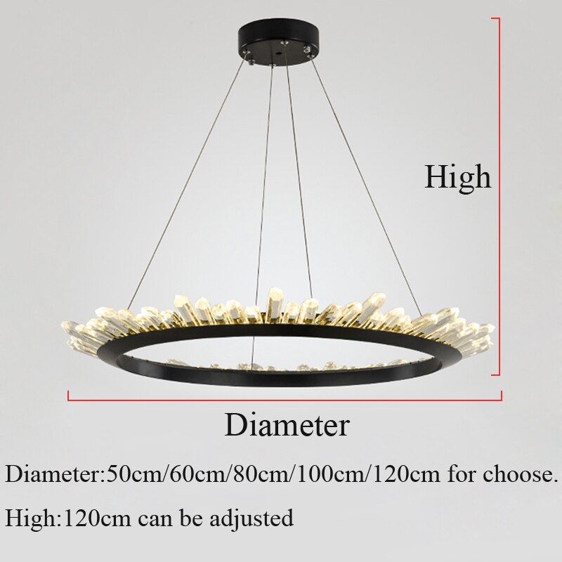 
                  
                    Modern LED Crystal Chandelier Lighting For Living Room Dining Room Black / Gold Chandelier Crystal Lighting LED Lampadari Light
                  
                