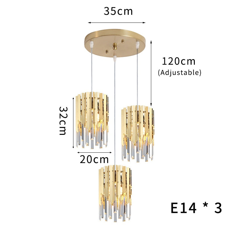 
                  
                    Kleiner runder moderner LED-Kronleuchter aus Gold k9-Kristall für Wohnzimmer, Küche, Esszimmer, Schlafzimmer, Nachttisch, Luxus-Innenbeleuchtung
                  
                