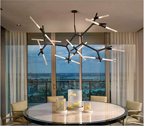 
                  
                    Modern Metal Sputnik Chandelier Lamp Tree Branch Pendant Lighting Ceiling Fixture with Frosted Glass Lampshade for Dining Room
                  
                