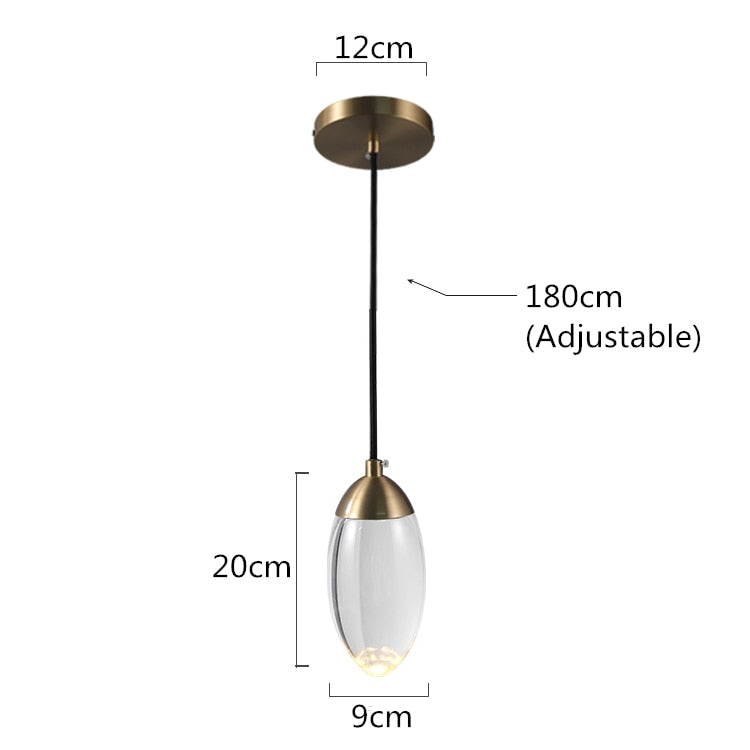 
                  
                    Moderne Kristallkugel-LED-Pendelleuchte
                  
                