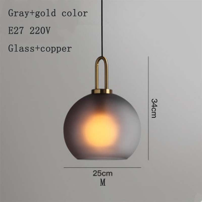 
                  
                    Nordic modern simple glass ball LED E27 pendant lights interior lighting lamps restaurant bedroom stair decoration hanging light
                  
                