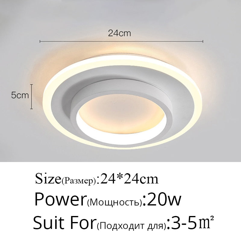 
                  
                    Moderne LED-Deckenleuchten, rund, quadratisch, für Schlafzimmer, Küche, Gang, Korridor, Innenlampen, Leuchten, Lüster, Lampadari Dero
                  
                