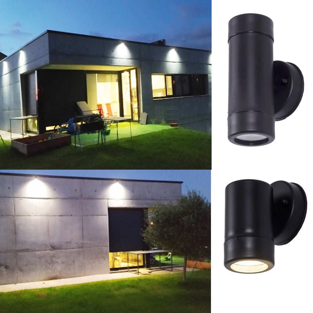 Speciallize Led Wall Light With Gu10 Socket Wholesale Wall Lamp Outdoor Wateroof Building Porch Up Down Wall Sconce Lighting