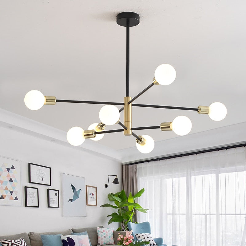 
                  
                    Modern Nordic Sputnik Black Chandeliers LED Lamp Home Lighting Indoor Fixtures Pendant Ceiling Not Included Bulbs 2021 New
                  
                