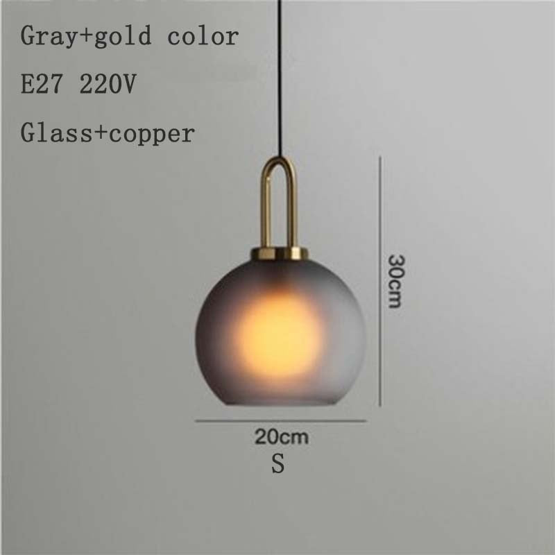 
                  
                    Nordic modern simple glass ball LED E27 pendant lights interior lighting lamps restaurant bedroom stair decoration hanging light
                  
                