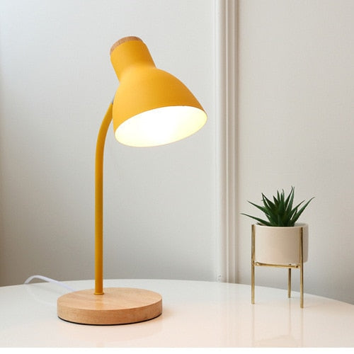 
                  
                    Modern Wood Table Lamp 6 Colours Metal Shade Desk lamp Bedside Bedroom Dimmable adjustable Reading Table Light Decor Lighting
                  
                