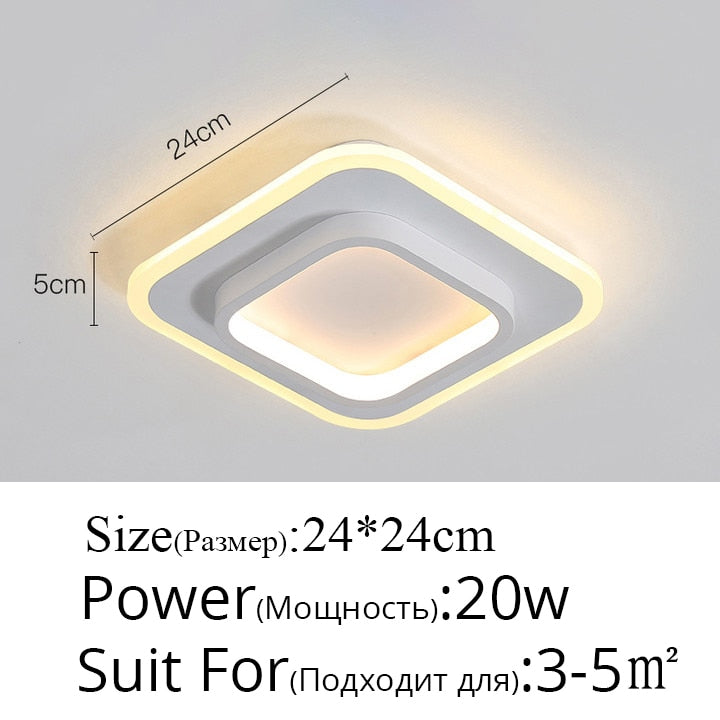 
                  
                    Moderne LED-Deckenleuchten, rund, quadratisch, für Schlafzimmer, Küche, Gang, Korridor, Innenlampen, Leuchten, Lüster, Lampadari Dero
                  
                