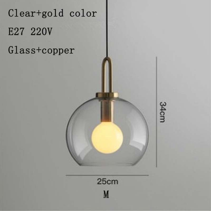 
                  
                    Nordic modern simple glass ball LED E27 pendant lights interior lighting lamps restaurant bedroom stair decoration hanging light
                  
                