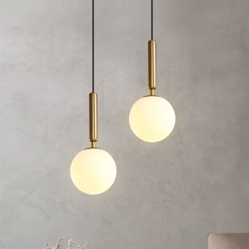 
                  
                    Modern Pendant Lamp Luxurious Gold Glass Ball Lampshade Hanging Lights Fixtures For Dining Room Bedroom Decoration Lighting
                  
                