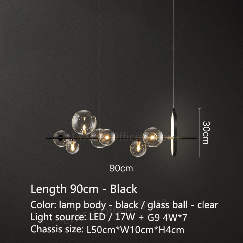 
                  
                    Modern LED Novelty Glass bubble Chandelier Nordic Dining room Lamp Office lighting Kitchen Island Home Decoration Hanging lights
                  
                