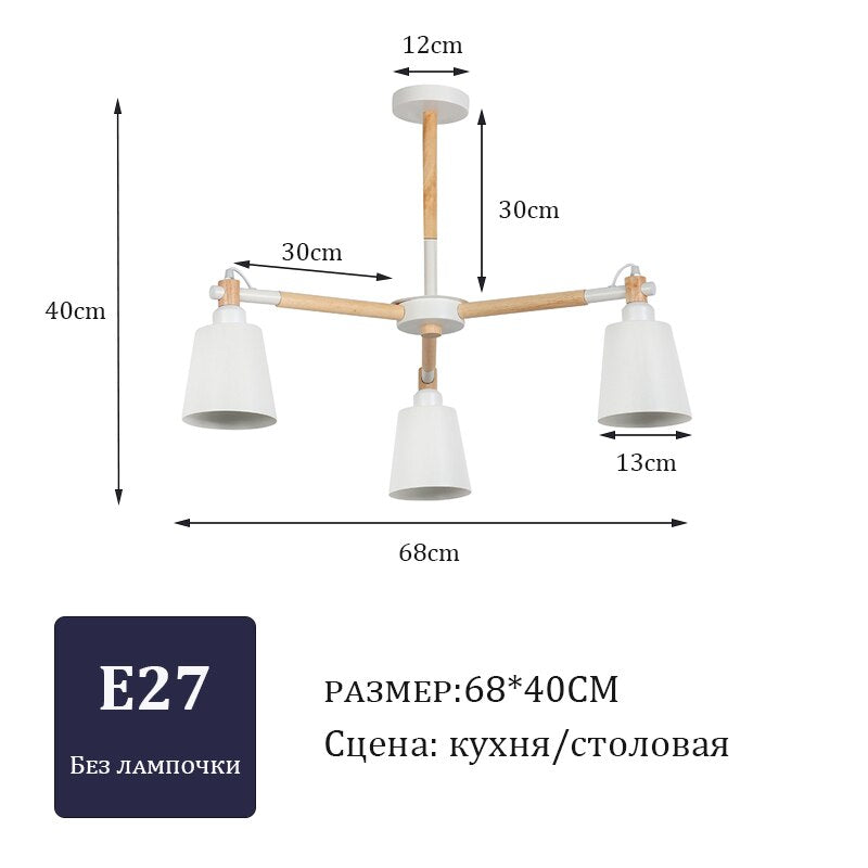 Nordic Chandelier Macaron Pendant Lights Modern Chandelier Lighting for Living Room Bedroom Loft Ceiling Lamp E27 Bulbs