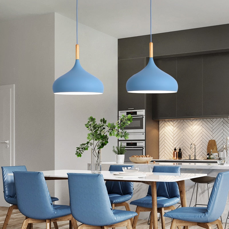 
                  
                    Nordische einfache Pendelleuchten LED-Hängelampe für Wohnzimmer, Küche, Café, Esszimmer, Tisch, Heimdekoration, E27-Leuchten
                  
                