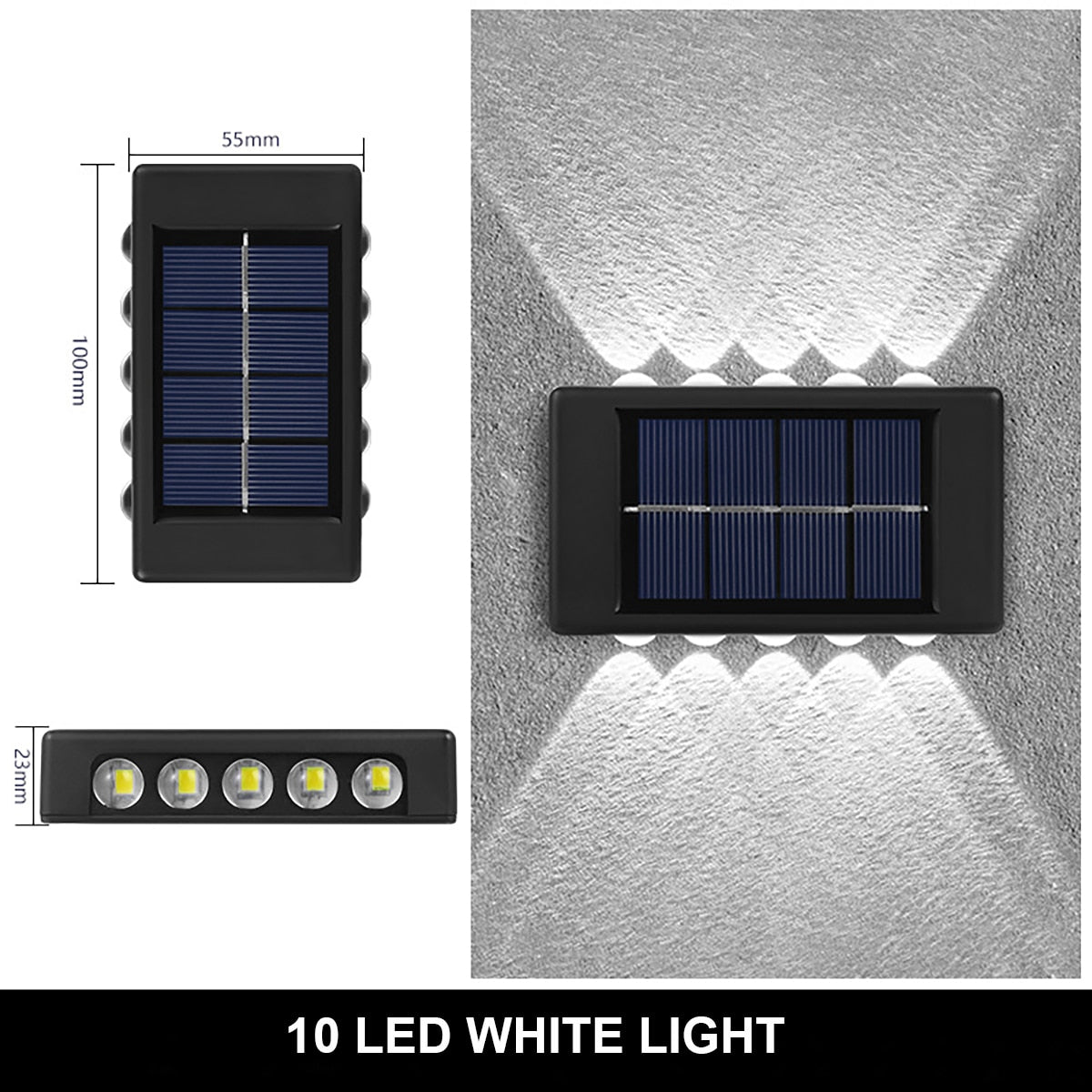 
                  
                    Solar Wall Lamp Outdoor Waterproof Up And Down Luminous Lighting
                  
                