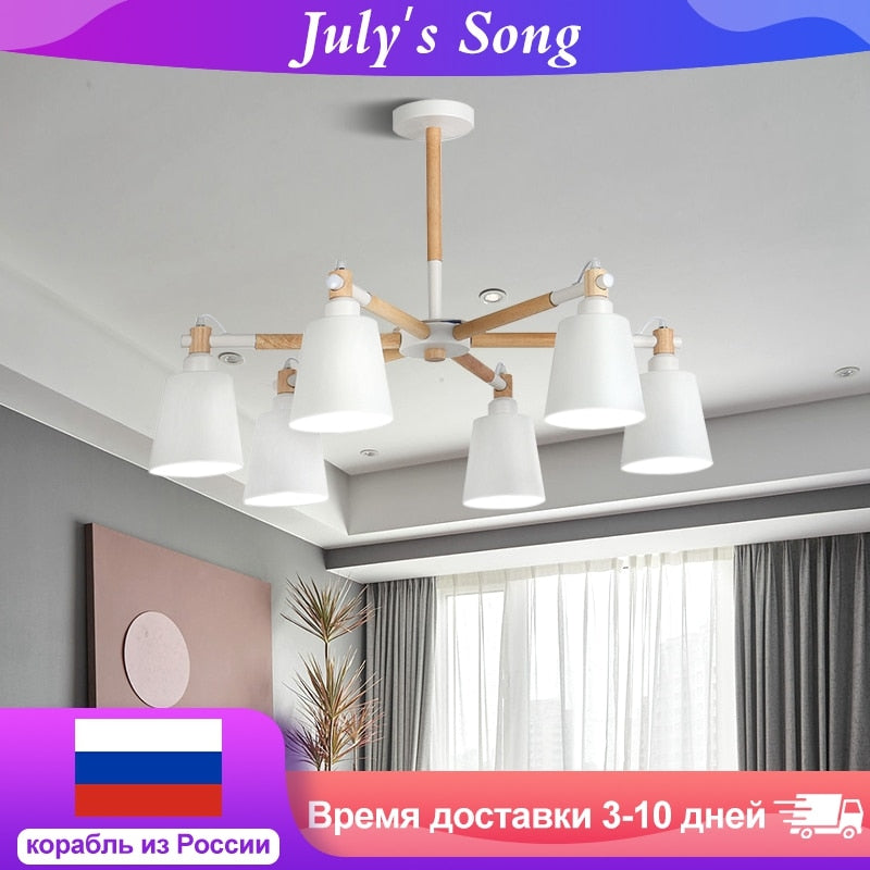 Nordic Chandelier Macaron Pendant Lights Modern Chandelier Lighting for Living Room Bedroom Loft Ceiling Lamp E27 Bulbs