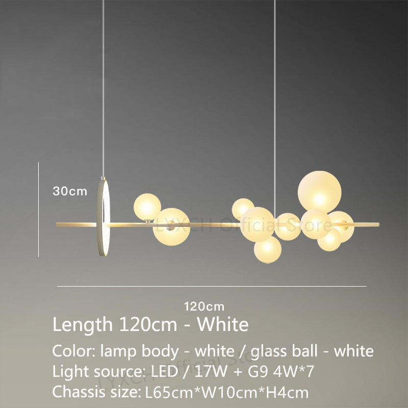 
                  
                    Modern LED Novelty Glass bubble Chandelier Nordic Dining room Lamp Office lighting Kitchen Island Home Decoration Hanging lights
                  
                