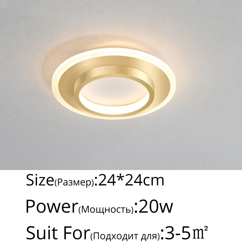 
                  
                    Moderne LED-Deckenleuchten, rund, quadratisch, für Schlafzimmer, Küche, Gang, Korridor, Innenlampen, Leuchten, Lüster, Lampadari Dero
                  
                