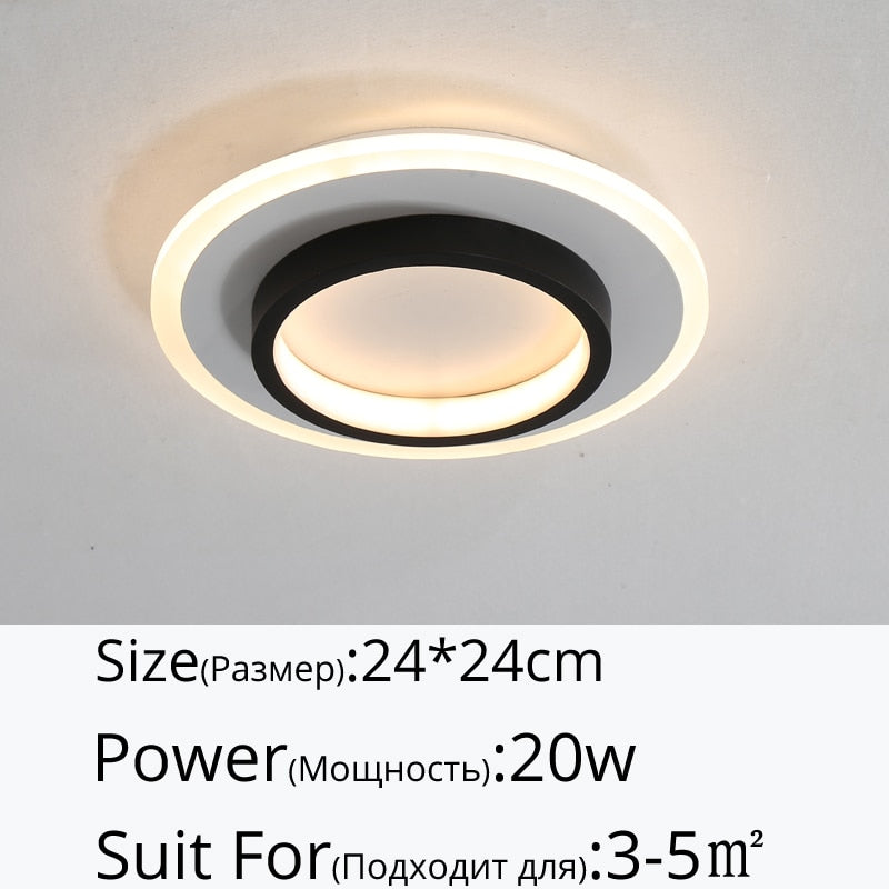 
                  
                    Moderne LED-Deckenleuchten, rund, quadratisch, für Schlafzimmer, Küche, Gang, Korridor, Innenlampen, Leuchten, Lüster, Lampadari Dero
                  
                